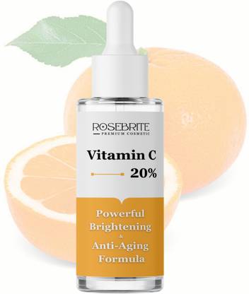 RoseBrite Vitamin C 20% + Niacinamide + Kojic Acid Serum for Acne Marks, Hyperpigmentation, Age Spots & Sun-Induced Dark Patches
