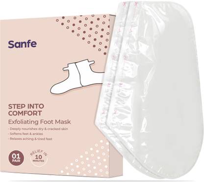 Sanfe Exfoliating Foot Mask Exfoliates Hydrates Removes Dry Skin Hard Calluses 1 Pair