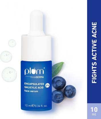 Plum 2% Encapsulated Salicylic Acid Face Serum | Fights Active Acne | Controls Oil | Soothes Inflammation | Lightweight & Quick-absorbing | 100% Vegan |