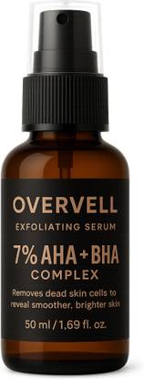 overvell 7% AHA BHA Face Serum | Gentle Exfoliation for Glowing & Smooth Skin | Korean Skincare Formula – 50ml
