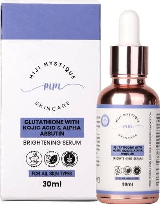 miji mystique Miji Mystique Glutathione Serum with Alpha Arbutin & Kojic Acid | Skin Brightening & Pigmentation Control | Fades Dark Spots | For Glowing & Even-Tone Skin | Gentle Daily Brightening | Reduces Melasma, Tan & Spots | For All Skin Types | 30ml