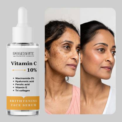 RoseBrite All-in-One Glow Serum – Vitamin C, Niacinamide, HA & Collagen for Hydrated, Youthful, Radiant-Looking Skin