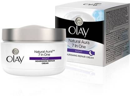 OLAY Natural White Night Cream with Vitamin B3, Pro B5, E