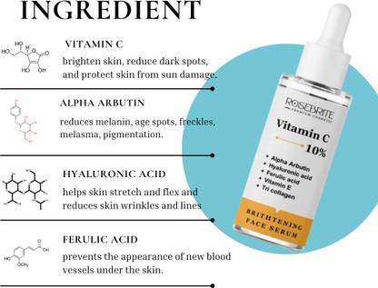 RoseBrite Targeted Pigmentation Control Face Serum – Vitamin C Powered Formula That Brightens Skin and Fades Dark Marks Over Time