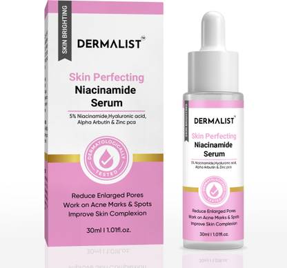 Dermalist 5% Niacinamide Serum With Alpha Arbutin | Hyaluronic Acid | Zinc Pca For Acne Mark & Dark Spots | Open Pores