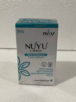 Cosmederma Nuyu 20% Vitamin C Face Serum - Boosts Collagen, Anti-Oxidant, Anti-Aging - Glowing & Brightening Skin