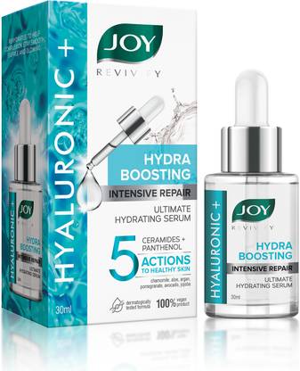 Joy Revivify Hyaluronic+Hydra Boosting Intensive Repair Ultimate Hydrating Serum | With Ceramides+Panthenol Face Serum