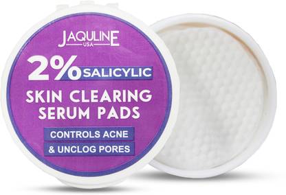 Jaquline USA 2% Salicylic Skin Cleansing Face Serum Pads | Controls Acne & Unclogs Pores