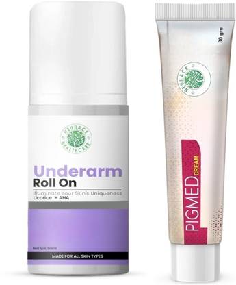 Neuhack Underarm Darkness Removal combo - Armpit brightening rollon & pigmed night cream