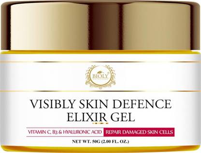 Bioly Visibly Skin Defense Elixir Gel to Repair Damaged Skin Cells With Vitamin C & B3
