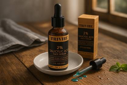 TRIVIBE Anti Acne Salicylic Acid Face Serum for Pore Cleansing & Spot Reduction