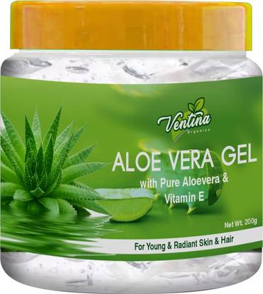 Ventina Organics 100% Pure Aloe Vera Gel for Acne, Scars, Glowing, Radiant Skin & Hair Car for men and Women