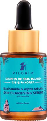 Pilgrim Niacinamide 5% + Alpha Arbutin 1% Skin Clarifying Serum for Dark Spots, Acne Marks & Pits | Glowing Skin | All Skin Type| For Men & Women | Dermatologically Tested | Made in India