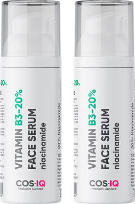 Cos-IQ Niacinamide Vitamin B3-20% High Dose Face Serum 1% Multi-Peptide Complex & 2% HA