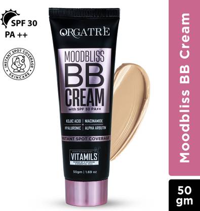 Orgatre BB Cream White Beam 125, Instant Spot Coverage - Light Makeup Glow Foundation with SPF 30 PA++