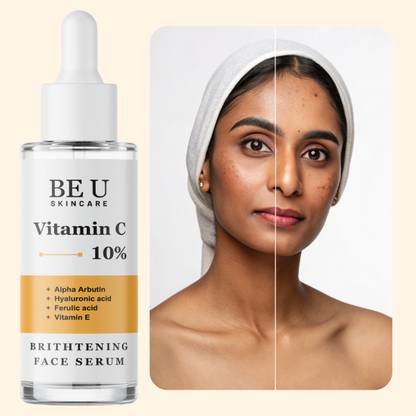 Be U Vitamin C & Alpha Arbutin Serum – Fights Free Radicals, Brightens Skin, Improves Texture & Protects from Environmental Damage