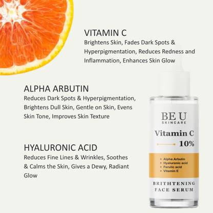 Be U Protective Face Serum with Vitamin C & Ferulic Acid – Blocks Sun Damage, Hydrates & Restores Skin Smoothness Daily