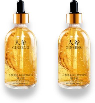 Sanukhi New Ginseng Polypeptide Anti_ageing Essence Ginseng Extract Anti Wrinkle Serum, Ginseng Gold korean Anti Aging Essential Oil Face Moisturizer Reduce Fine Lines Ginseng Serum, (2 Bottle)