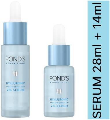 POND's Hydra Light Hyaluronic Acid Complex 2% Serum for 72 Hr Deep Hydration 28m+14ml