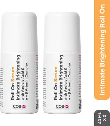 Cos-IQ Intimate Brightening Roll-On Serum, Azelaic Acid & alpha + beta Arbutin Complex Intimate Gel