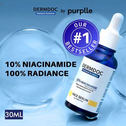 DermDoc 10% Niacinamide Face Serum 30ml for Smooth Skin & Glow Boost