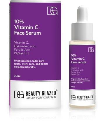 Beauty Glazed 10% Vitamin C Serum With Hyaluronic Acid & Papaya Ext For Skin Bright