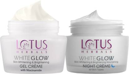 LOTUS HERBALS Whitening & Brightening Gel Creme, With Nourishing Night Creme