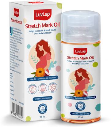 LuvLap Stretch Mark Oil for pregnant ladies, lightweight oil for stretch mark removal