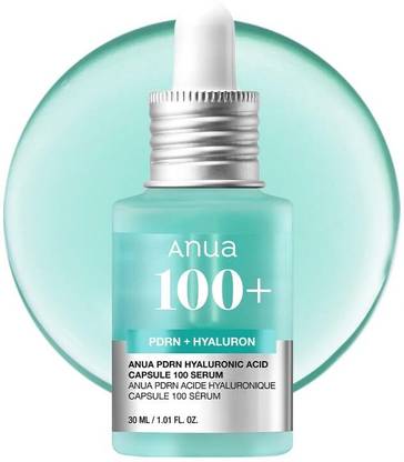 ANUA PDRN Hyaluronic Acid Capsule 100 Serum, Radiant Face Serum, Hyaluronic Acid, Hydration, Moisture Plumping effect, Natural color, Fragrance free, Korean Skincare, 30ml / 1.01 fl. oz
