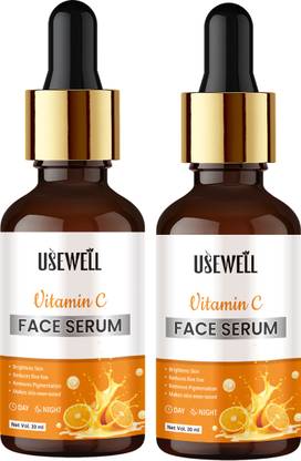 USE WELL Vitamin C Daily Glow Face Serum & Turmeric for Radiant Skin