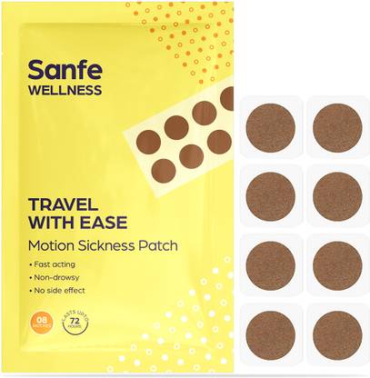 Sanfe Motion Sickness Patch Travel with Ease Fast acting non-drowsy No side effect