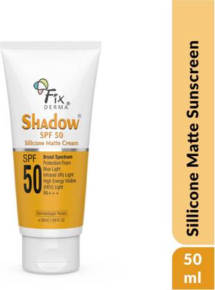 Fixderma Shadow Sunscreen SPF 50 Silicone Matte Cream, Sunscreen for Acne Prone Oily Skin