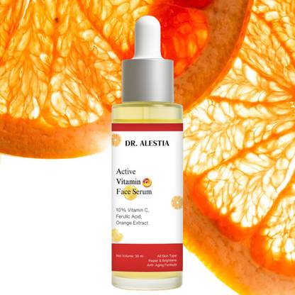dr. alestia 10% Vitamin C Serum with Hyaluronic Acid | Reduces Dark Spots, Dull & Aging Skin