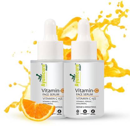 Ayumcure Vitamin C Face Serum for Brightening, Anti-Aging & Dark Spot Care – Pack of 2