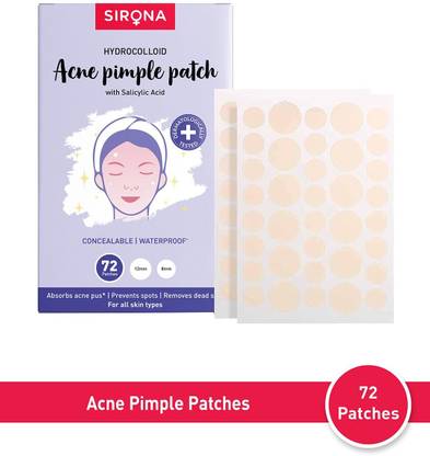 SIRONA Acne Pimple Patch for Face with Hydrocolloid & Salycylic Acid - 72 patches