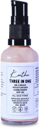 KEITHA Three in One (BB Cream, Moisturiser and Sunscreen) SPF-50 for Unisex