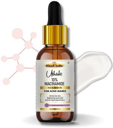 Utkrisht Khadi 20% Niacinamide Serum for Face for Pore Minimizer with 2% Hyaluronic Acid Serum | Open Pores Serum | Hydrating Serum | Face Serum for Men & Women| Reduces Blackheads,Oiliness, Excess Oil & Bumpy Texture , Fights Active Acne, Controls Oil & Soothes Inflammation | Lightweight & Quick-Absorbing Serum for Face