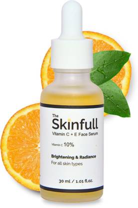 The Skinfull 10% Vitamin C Face Serum With Vitamin E For Skin Brightening and Radiance