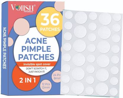 VOIISH Acne Pimple Patch 36 Units Hydrocolloid Waterproof Patches Absorbs Overnight
