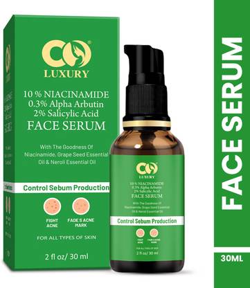 Co Luxury 10% Niacinamide Face Serum | Fades Acne Marks | Control Sebum Production | Minimizes Pores | For Men & Women