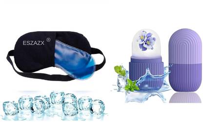 Didment ESZAZX Gel Relaxing Eye Mask for Dark Circles,AND Ice Roller For Face