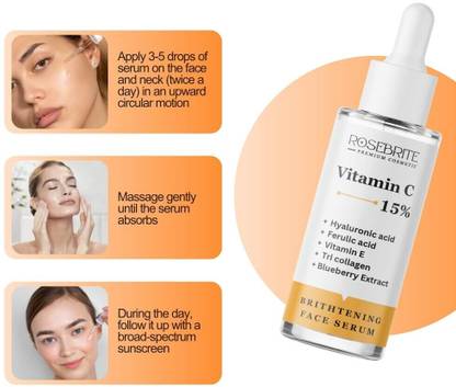 RoseBrite Glow-Boosting Vitamin C Face Serum – Brightens Skin, Reduces Pigmentation & Enhances Natural Radiance