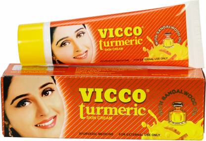 VICCO Turmeric Skin Cream | 100% Natural Ayurvedic Relief with Turmeric & Sandalwood Oil for Glowing, Even-Toned Skin | Suitable for All Skin Types
