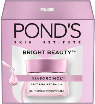 POND's Bright Beauty Light Cream with UV Filter, Niasorcinol, Fades Dark Spots, Brightens Skin