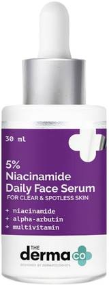 The Derma Co 5% Niacinamide Daily Face Serum with Alpha Arbutin & Multivitamin