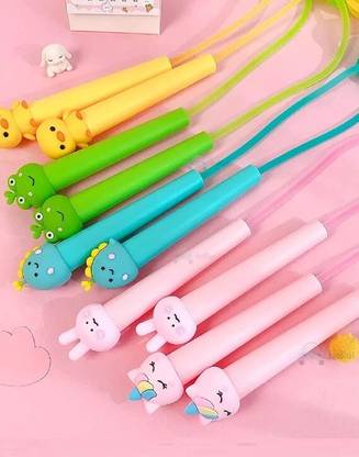 OANGO Kids Silicone Skipping/Jumping Rope With Mini Cat Handle - Random Color Kids Skipping Rope