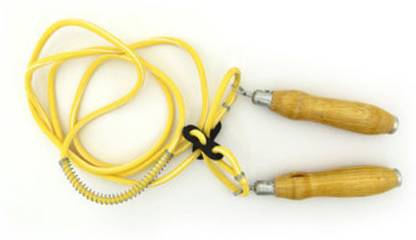 Pro Game Magic Pro Adjustable Wooden Handle Spring PVC Jump Rope For Full Body Workout Freestyle Skipping Rope
