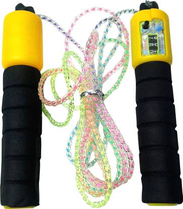 Skystar Rope with Counter Jump Rope Kids Skipping Rope Yellow ( Length: 254 cm) Kids Skipping Rope