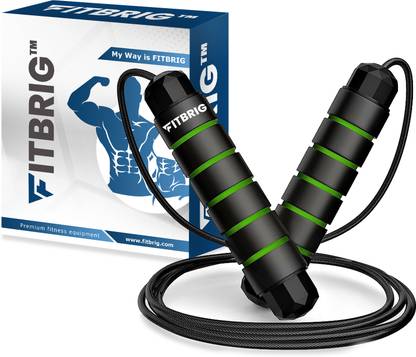 FITBRIG Adjustable Jump Ropes Skipping Rope Tangle-Free Rapid Speed with Ball Bearings Ball Bearing Skipping Rope