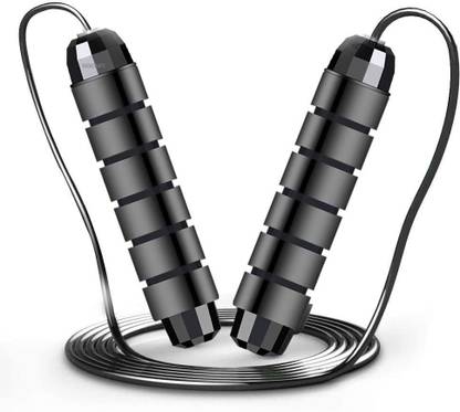 GOCART New High Quality Jump Rope With Comfortable Handles – For Any Skill Level Freestyle Skipping Rope  (Black, Length: 350 cm) at Rs. 129